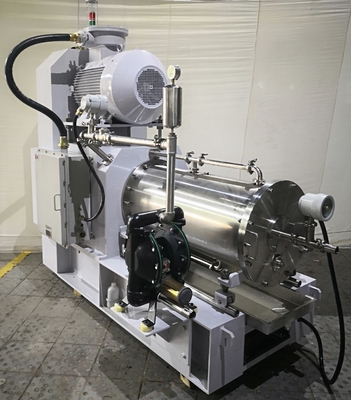 SUS304 /316 Steel Disk Type 50L Horizontal  Sand Mill For Chocolate Nut Paste Less 20um  40°C