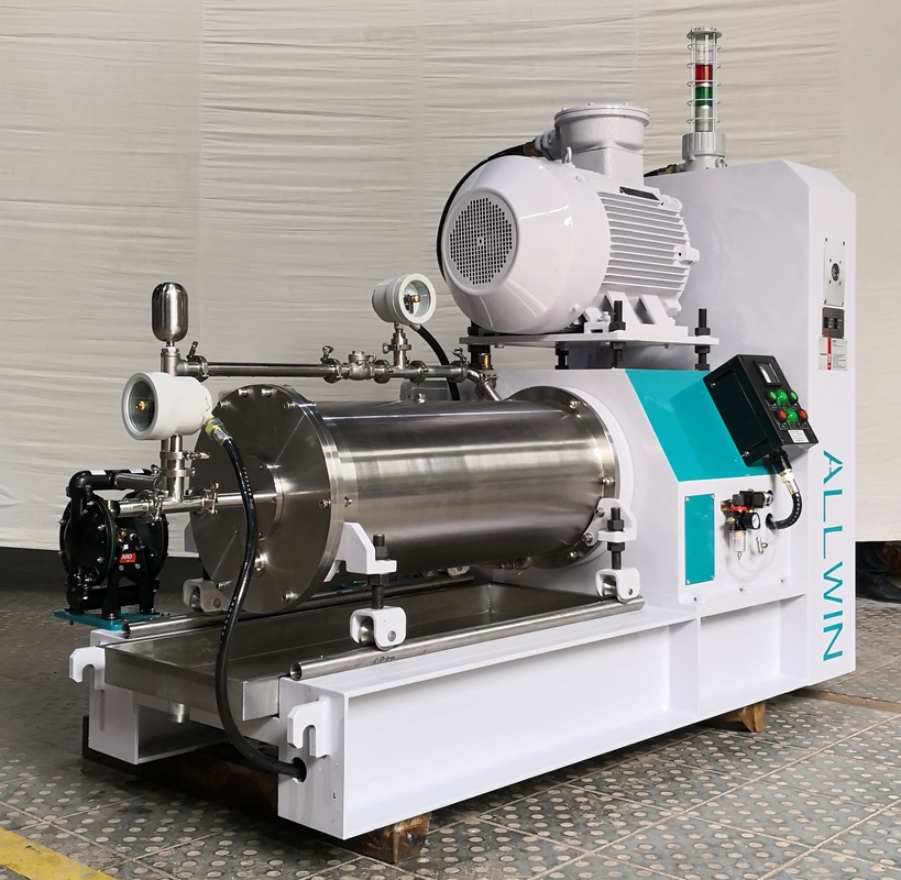 SUS304 /316 Steel Disk Type 50L Horizontal  Sand Mill For Chocolate Nut Paste Less 20um  40°C